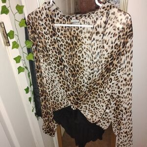 Chic Leopard Print Bodysuit